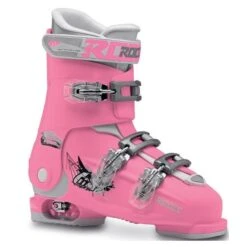Roces IDEA Free Adjustable Youth Ski Boots | Size 22.5 - 25.5 MP -The Ski Equip Shop RocesIDEAFree22.5 25.5DeepPinkWhite
